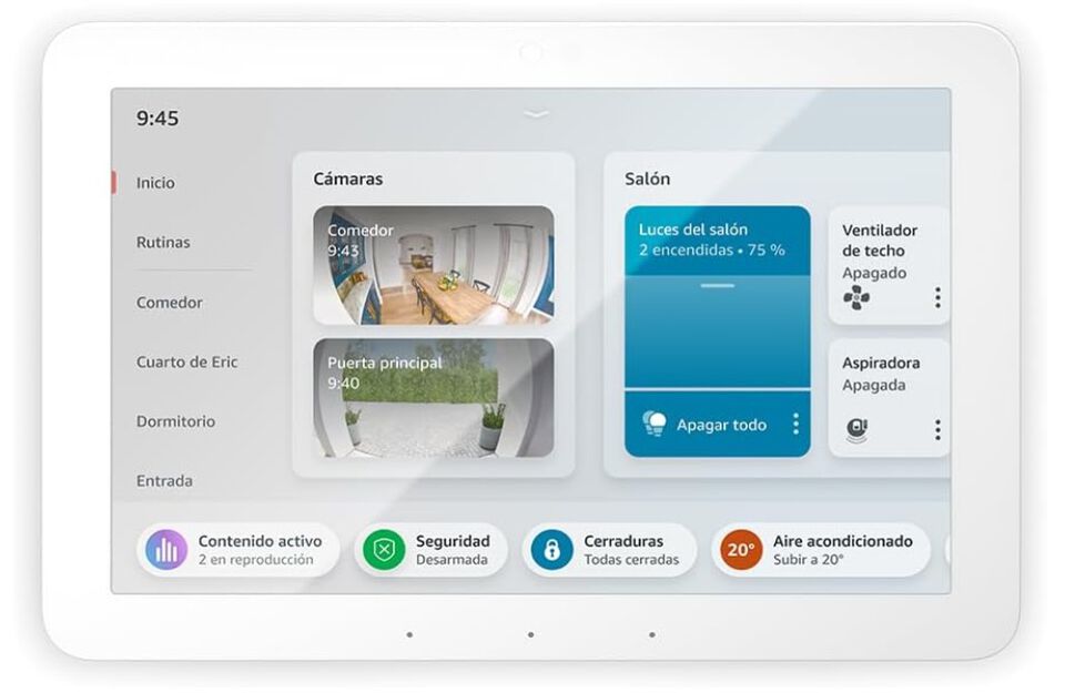Cuadro de mandos de Hogar digital con pantalla de 8" y Alexa