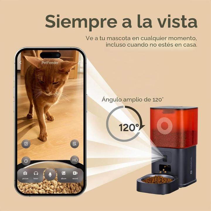 Molly&Cody Pack fuente de agua y comedero 6 L wifi con c&aacute;mara