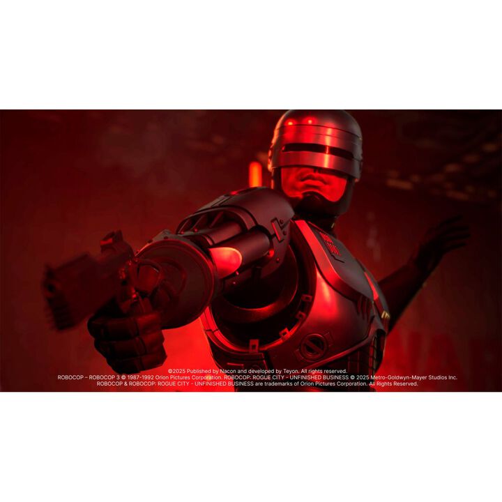 ROBOCOP ROGUE CITY UNFINISHED BUSINESS PS5 JUEGO F&Iacute;SICO PLAYSTATION 5 VERSI&Oacute;N ESPA&Ntilde;OLA GARANT&Iacute;A EUROPEA EU WARRANTY

Unfinished Business es una nueva misi&oacute;n independiente de RoboCop: Rogue City. Toma las armas contra mercenarios de &eacute;lite y escala los pisos de OmniTower para imponer la ley en el coraz&oacute;n del caos.

➢ RoboCop: Rogue City ha conquistado a m&aacute;s de 1,3 millones de jugadores en todo el mundo, con m&aacute;s de un 90% de cr&iacute;ticas positivas.

➢ El personaje de RoboCop es emblem&aacute;tico en todo el mundo, incluso para quienes nunca han visto las pel&iacute;culas.

➢ El estudio Teyon ha creado un nuevo FPS con una historia digna de las pel&iacute;culas.

➢ Todos los personajes ic&oacute;nicos regresan en Unfinished Business para hacer las delicias de los fans, que incluso podr&aacute;n jugar como Alex Murphy, el polic&iacute;a antes de convertirse en RoboCop.

➢ Con 153 millones de visitas en las redes, RoboCop: Rogue City es uno de los juegos m&aacute;s aclamados de NACON.
CARACTER&Iacute;STICAS:

▪ Un escenario totalmente nuevo ambientado en una torre sumida en el caos: la OmniTower.

▪ Juega como Alex Murphy y el poderoso ED-209 por primera vez en misiones memorables.

▪ Nuevos adversarios a los que enfrentarte mientras subes a lo m&aacute;s alto: drones explosivos, mercenarios con mochilas propulsoras, androides armados con katanas, etc.

▪ Se han a&ntilde;adido nuevas armas al arsenal, incluido el &laquo;Cryo cannon&raquo; para congelar a los enemigos.

▪ Derrota a los mercenarios en combates cuerpo a cuerpo con espectaculares movimientos finales.

▪ El juego es una mezcla de acci&oacute;n trepidante e investigaci&oacute;n, donde tus decisiones pueden determinar el destino de tus conciudadanos.