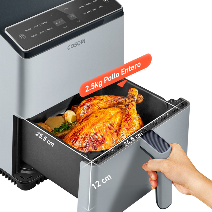 Freidora de aire con doble resistencia, 6.4L  Gray CAF-P583S-KEUR