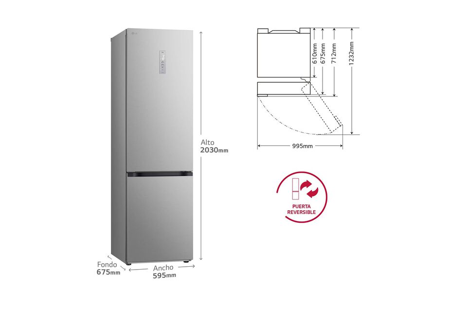 Descubre el frigor&iacute;fico LG GBV5250EPY, la soluci&oacute;n ideal para mantener tus alimentos frescos y organizados con el m&aacute;ximo estilo y eficiencia.