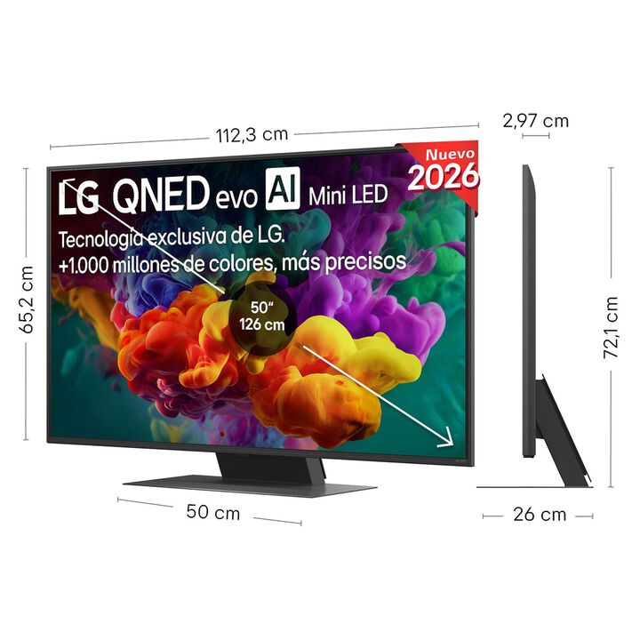 Smart TV LG QNED evo MiniLED AI QNED87 50 pulgadas 4K 2026