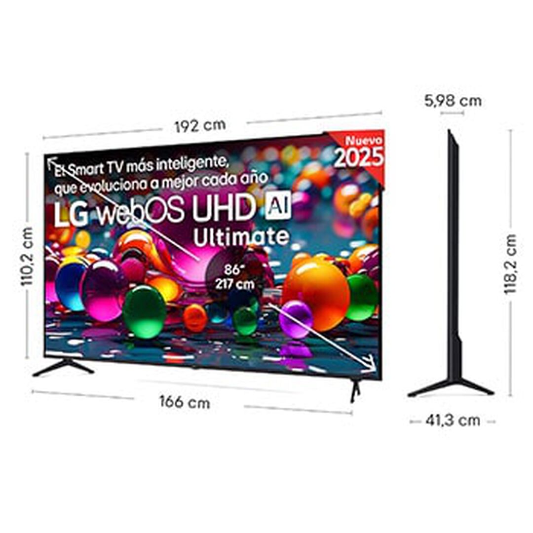 Smart TV LG UHD Ultimate AI UA75 86 pulgadas 4K 2025