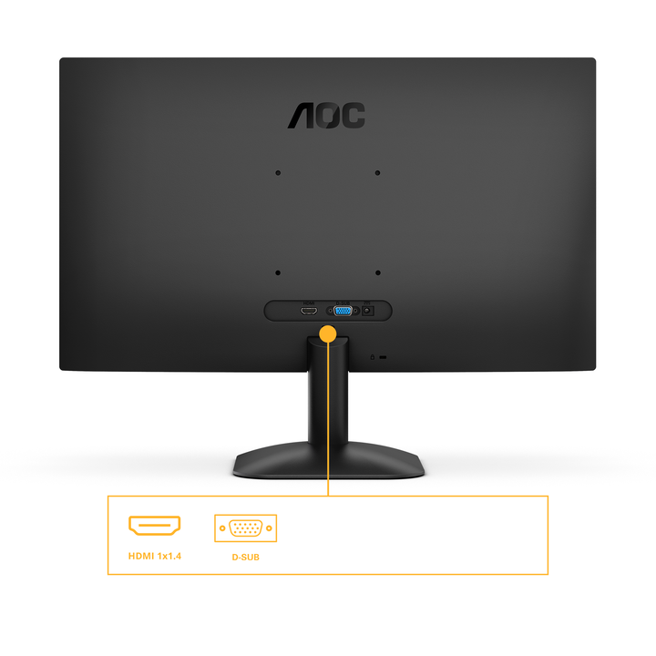 AOC 24B31H Monitor 24" FHD, 120Hz, IPS, 1ms MPRT, Adaptive Sync. (1920x1080, 1x HDMI 1.4, 1x D-SUB), Negro
