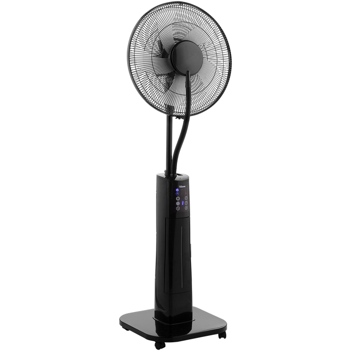 Tristar VE-5884 Ventilador nebulizador
Funci&oacute;n de neblina
Di&aacute;metro de ventilador: 40 cm
Ajustes de velocidad: 3 
Modos de ventilaci&oacute;n: Natural; Normal; Sue&ntilde;o 
Funci&oacute;n de temporizador: 1-9 h
Mando a distancia
Flujo de aire: 3087 m&sup3;/h
Nivel sonoro: 59.09 dB
Oscilaci&oacute;n: 85 &deg;
Capacidad del dep&oacute;sito de agua: 2 l