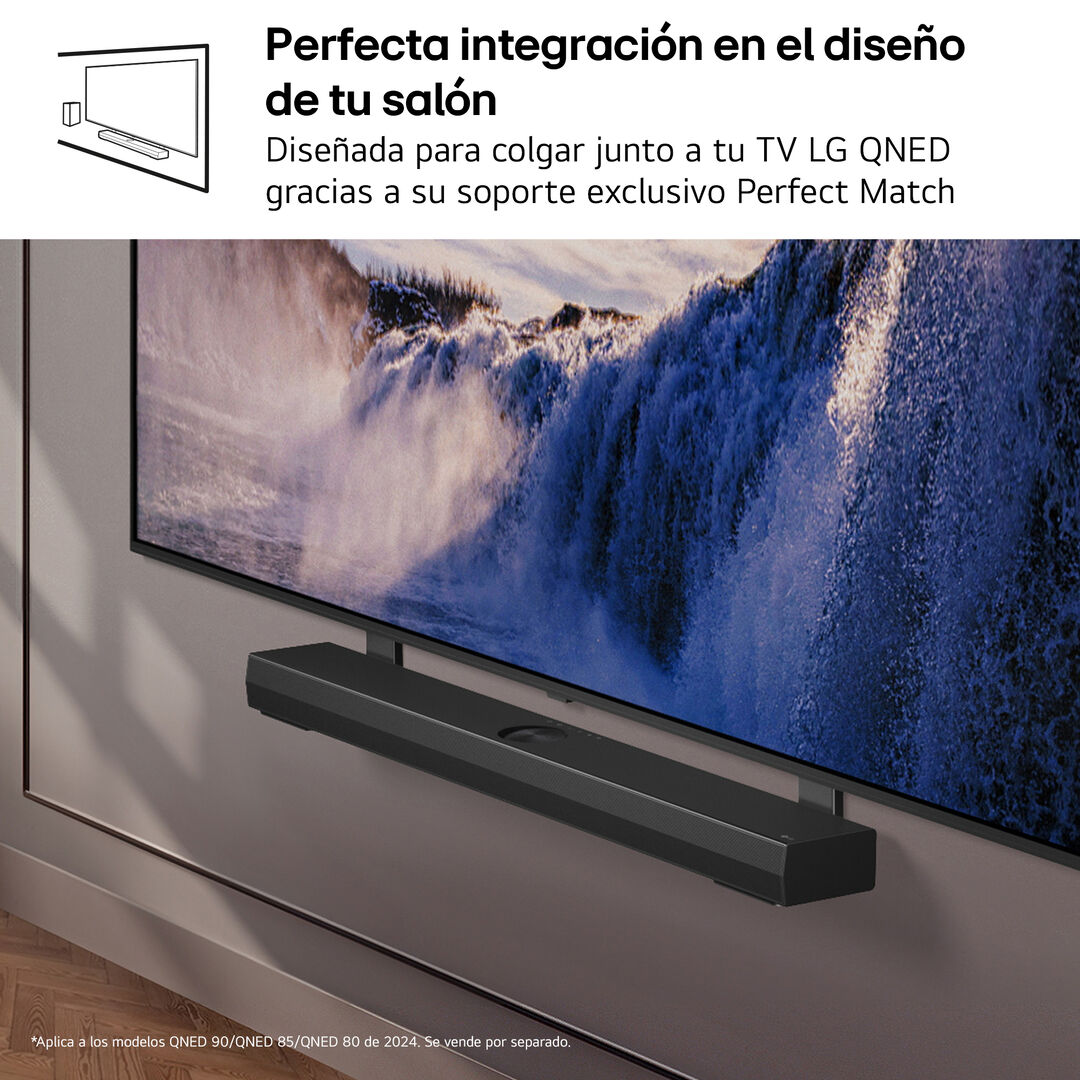 Barra 5.1.1 con sub y traseros &ldquo;wireless&rdquo;, Dolby Atmos, IA y dise&ntilde;o premium.