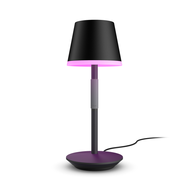 Lámpara portátil interior/exterior RGB. Lámpara de Sobremesa HUE Belle Go. LED integrado. Bombilla incluida. Controlable por Wifi & Bluetooth.
Lleva la luz inteligente a donde quieras con esta lámpara inteligente portátil en color blanco. Ideal para uso en exteriores y con una empuñadura de silicona verde salvia, es fácil de llevar donde más hace falta la luz, al interior para leer o afuera para cenar.