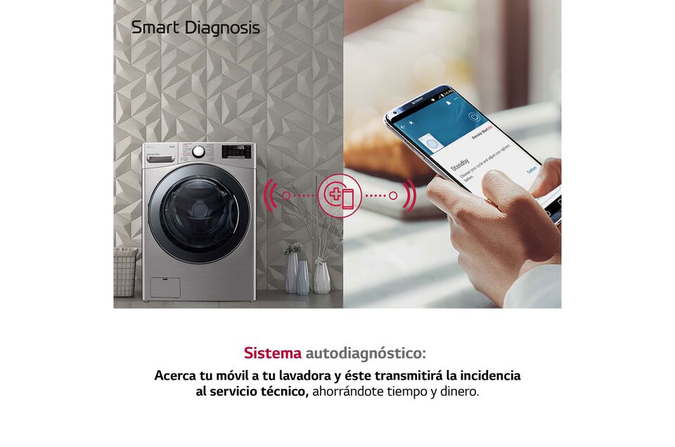 Lavadora LG 17 kg con Inverter Direct Drive, TrueSteam, TurboWash y fondo 77 cm