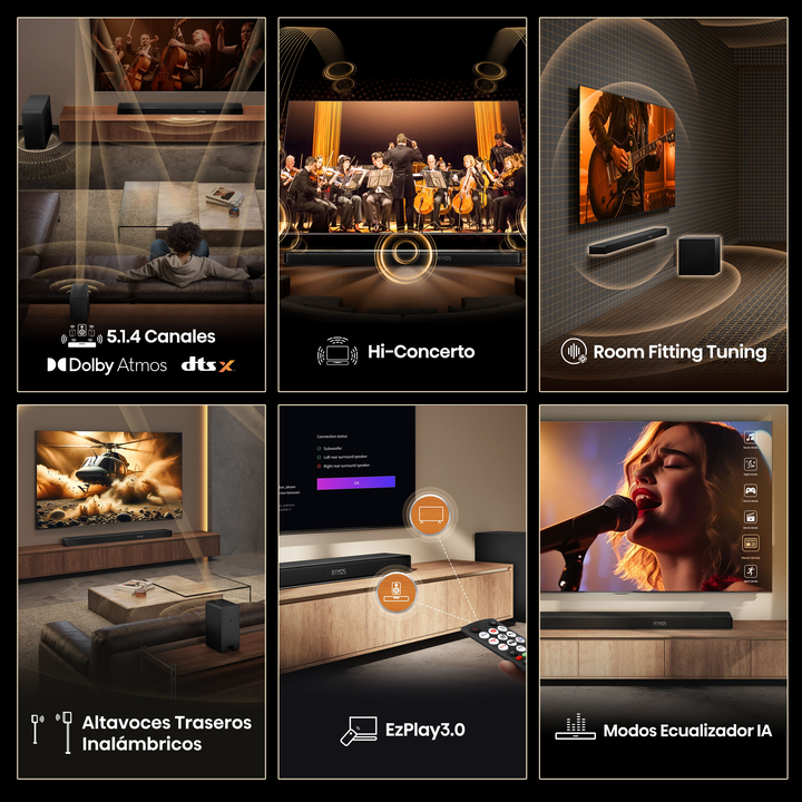 Barra de Sonido 5.1.4, 600W