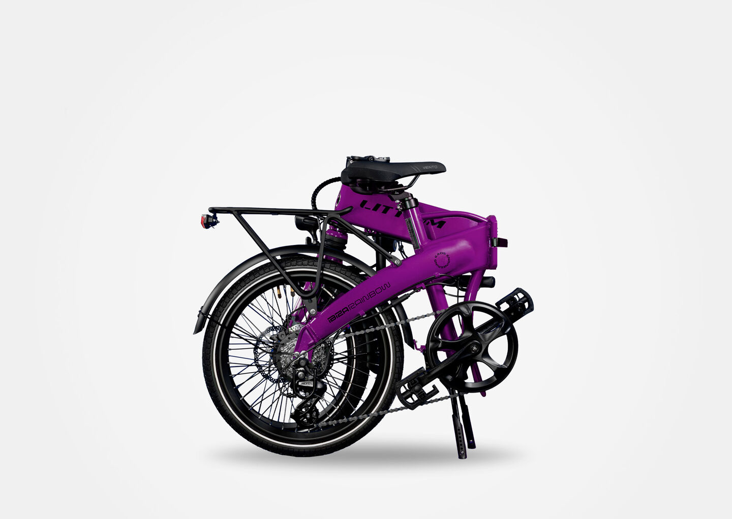 Bicicleta El&eacute;ctrica Plegable Purple Bater&iacute;a 10,4Ah
