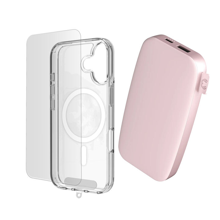 <p>Este pack 3 en 1 ha sido creado para brindar una soluci&oacute;n completa de protecci&oacute;n y autonom&iacute;a para tu iPhone. Incluye una powerbank magn&eacute;tica, una funda resistente y un protector de pantalla de vidrio templado, asegurando seguridad, comodidad y energ&iacute;a durante todo el d&iacute;a.</p>
<p>La powerbank magn&eacute;tica de 12000 mAh permite cargar tu iPhone de manera inal&aacute;mbrica, con un acople firme y seguro gracias a sus imanes integrados. Su dise&ntilde;o compacto y ligero la convierte en el accesorio ideal para llevar siempre contigo, ofreciendo bater&iacute;a adicional cuando m&aacute;s lo necesitas.</p>
<p>La funda protectora resguarda frente a golpes, ca&iacute;das y ara&ntilde;azos, manteniendo el dise&ntilde;o original del iPhone y proporcionando un ajuste preciso con acceso completo a botones y puertos.</p>
<p>El protector de pantalla de vidrio templado a&ntilde;ade una capa extra de seguridad, protegiendo la pantalla contra impactos y desgaste diario. Mantiene una alta claridad visual y sensibilidad t&aacute;ctil para una experiencia de uso c&oacute;moda y fluida.</p>
<p>Este pack es ideal para quienes buscan comodidad, protecci&oacute;n y rendimiento en un solo producto, optimizando la durabilidad y funcionalidad de su iPhone.</p>
<h3>Caracter&iacute;sticas principales</h3>
<ul>
<li>Pack completo 3 en 1: funda + protector de pantalla + powerbank</li>
<li>Powerbank magn&eacute;tica de 12000 mAh compatible con MagSafe</li>
<li>Carga inal&aacute;mbrica r&aacute;pida y sin cables</li>
<li>Dise&ntilde;o compacto, ligero y f&aacute;cil de transportar</li>
<li>Puerto USB-C para carga alternativa</li>
<li>Funda resistente a golpes y ara&ntilde;azos con ajuste preciso</li>
<li>Protector de pantalla de vidrio templado de alta dureza</li>
<li>Alta transparencia y sensibilidad t&aacute;ctil</li>
<li>Instalaci&oacute;n sencilla con kit incluido</li>
<li>Protecci&oacute;n contra sobrecarga, sobrecalentamiento y cortocircuitos</li>
</ul>
<h3>Contenido del pack</h3>
<ul>
<li>1 x Powerbank magn&eacute;tica inal&aacute;mbrica 12000 mAh</li>
<li>1 x Funda protectora compatible con iPhone</li>
<li>1 x Protector de pantalla de vidrio templado</li>
<li>Kit de limpieza e instalaci&oacute;n</li>
</ul>
<h3>Ideal para</h3>
<ul>
<li>Usuarios que buscan un pack completo y listo para usar</li>
<li>Personas que necesitan bater&iacute;a extra durante el d&iacute;a</li>
<li>Quienes desean proteger su iPhone sin sacrificar el dise&ntilde;o</li>
<li>Usuarios que valoran comodidad, funcionalidad y durabilidad</li>
</ul>