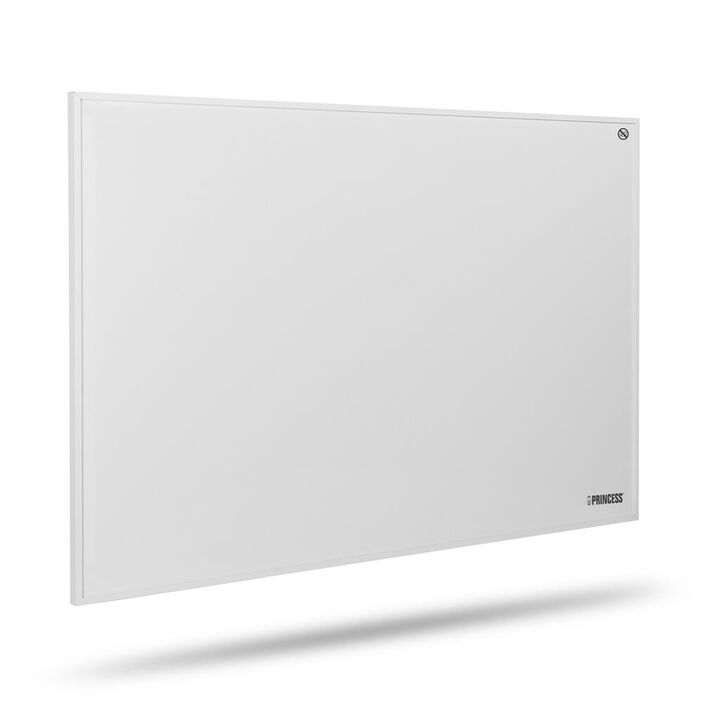 Elegante calefactor de panel de infrarrojos de 540 W con montaje en pared para una calefacción rápida, eficaz y sostenible. Incluye función de temporizador y programación. Controle el calefactor Smart por voz o a través de la aplicación Princess.