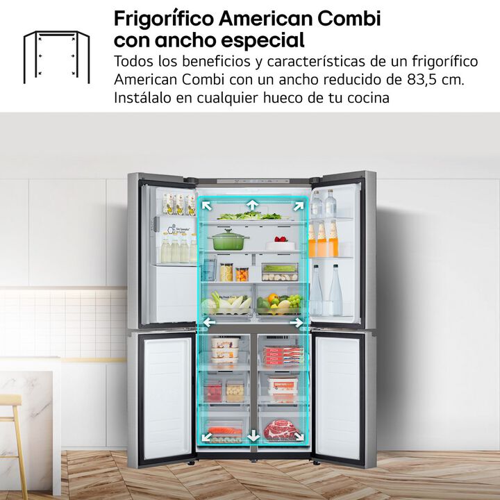 LG Frigor&iacute;fico Americano 506L  Inox GML861PYPE