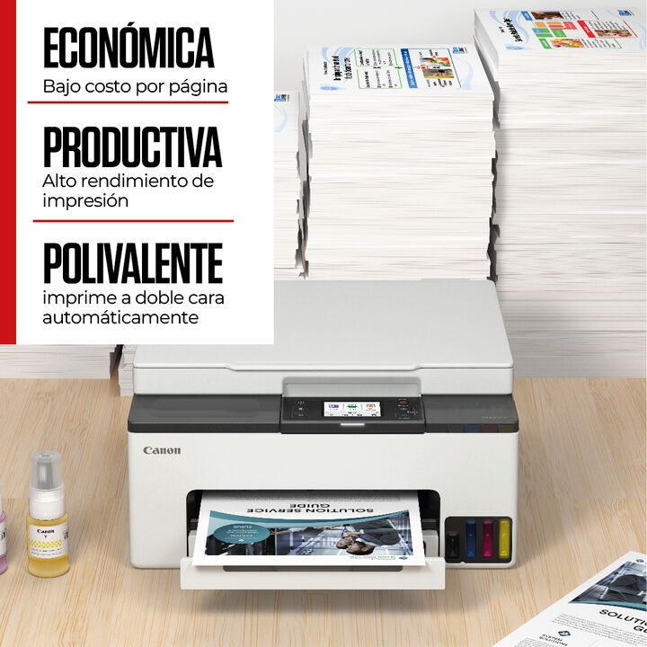 Multifunci&oacute;n 3 en 1 con Tecnologia MegaTank de botellas de tinta