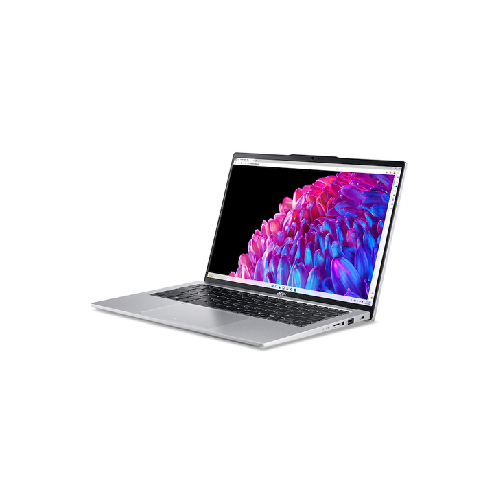 Productividad y movilidad en su m&aacute;ximo exponente con el Acer Swift Go 14 Intel Core Ultra 7 155H: dise&ntilde;o ultraligero, pantalla OLED de alta definici&oacute;n y potencia AI para profesionales exigentes.El Swift Go 14 redefine la experiencia port&aacute;til con su ligereza (1,32 kg), robustez y una tapadera l&aacute;ser que permite apertura de hasta 180 grados, facilitando el trabajo colaborativo en entornos t&eacute;cnicos. La pantalla OLED 2.8K de 14 pulgadas con 100% DCI-P3 y frecuencia de refresco de 90 Hz asegura precisi&oacute;n crom&aacute;tica, brillo sobresaliente y negros profundos, sensaci&oacute;n imprescindible para creadores visuales, editores y desarrolladores. Su procesador Intel Core Ultra 7 155H de 16 n&uacute;cleos (segunda generaci&oacute;n) libera rendimiento IA y multitarea avanzada, permitiendo cargas intensivas sin cuellos de botella ni t&eacute;rmicas agresivas.