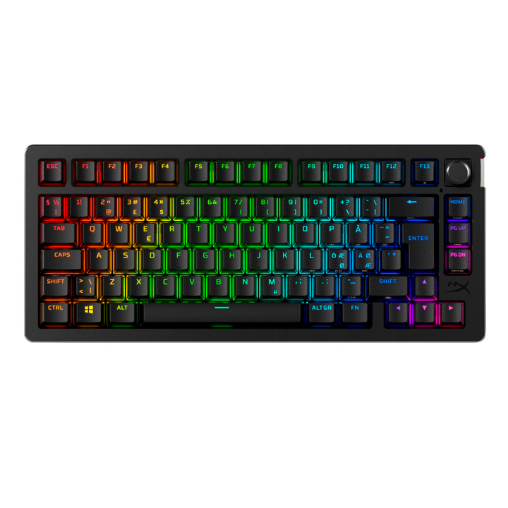 <p>HyperX Teclado gaming Alloy Rise 75 inal&aacute;mbrico, 75%, Inal&aacute;mbrico, RF Wireless + Bluetooth, Interruptor mec&aacute;nico, Negro.HyperX Teclado gaming Alloy Rise 75 inal&aacute;mbrico. Formato del teclado: 75%, Tecnolog&iacute;a de conectividad: Inal&aacute;mbrico, Interfaz del dispositivo: RF Wireless + Bluetooth, Interruptor del teclado: Interruptor mec&aacute;nico. Longitud de cable: 1,8 m. Uso recomendado: Juego. Color del producto: Negro</p>