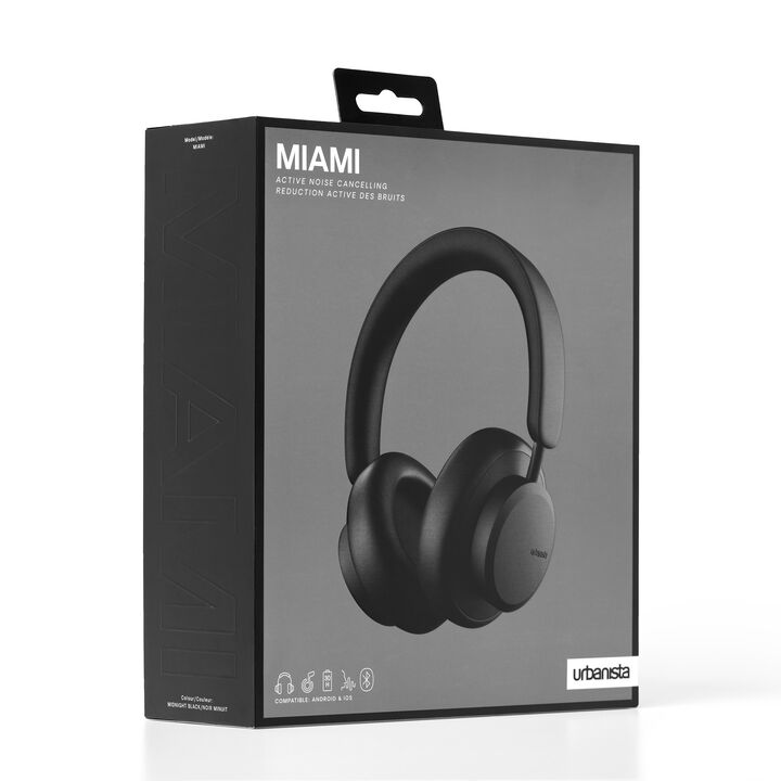 Emprende un viaje de sonido con los nuevos y avanzados auriculares Miami que ofrecen hasta 50 horas de reproducci&oacute;n. L&aacute;nzate a tu m&uacute;sica favorita con la Cancelaci&oacute;n Activa de Ruido que bloquea los sonidos ambientales para una mayor concentraci&oacute;n, sumergi&eacute;ndote en tu canci&oacute;n o podcast favorito. Mantente al tanto con el Modo de Sonido Ambiental, una tecnolog&iacute;a avanzada que filtra los sonidos importantes para que puedas mantenerte en alerta sin tener que presionar pausa. Miami se encuentra disponible en cuatro colores elegantes inspirados en el ritmo y ambiente de la ciudad.