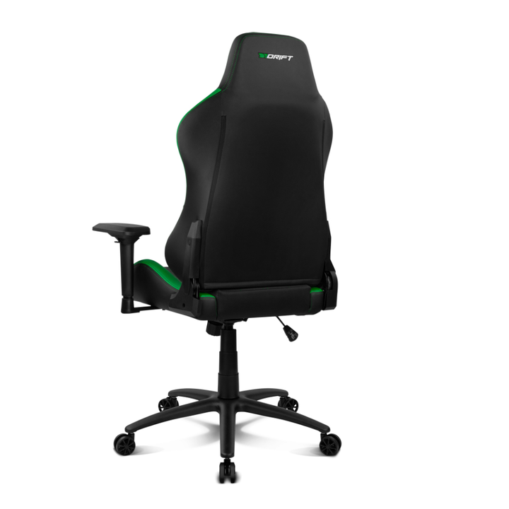 <p>Silla gaming - Drift DR250, Reposabrazos 4D, Coj&iacute;n cervical y lumbar, Reclinable, Giratorio, Verde.</p>
<p>Si quieres rendir al m&aacute;ximo en tus partidas necesitar&aacute;s estar lo m&aacute;s c&oacute;modo posible. Con la silla gaming Drift DR250 de color negro y verde lograr&aacute;s el mayor confort para afrontar tus desaf&iacute;os virtuales m&aacute;s exigentes.Adapta la silla a tus necesidades gracias a sus m&uacute;ltiples piezas ajustables. Podr&aacute;s tocar la altura, anchura, la posici&oacute;n y la rotaci&oacute;n del reposabrazos. El asiento es basculante y giratorio, para que se adapte mejor a tu centro de gravedad. La altura de la silla tambi&eacute;n es regulable gracias a su pist&oacute;n de gas de clase 4. Y adem&aacute;s, el respaldo es reclinable hasta los 135 grados.</p>