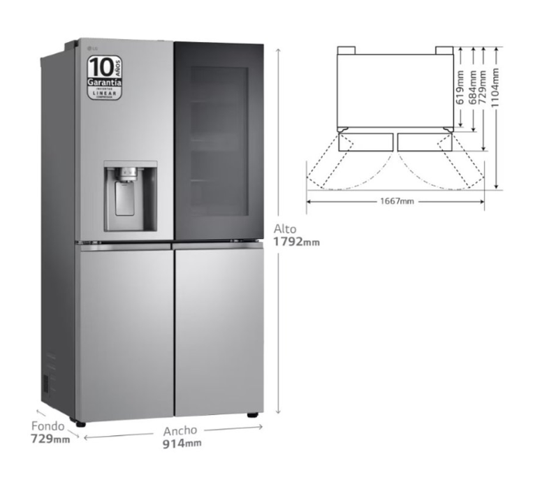 Muy buen frigorífico, mezcla de Glamour y eficiencia