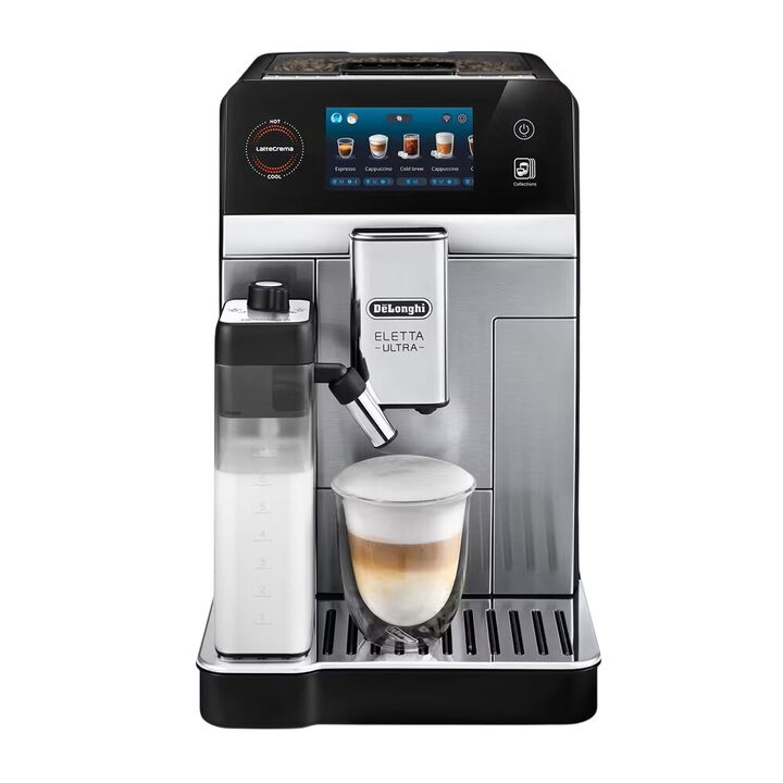 La cafetera superautom&aacute;tica De'Longhi Eletta Ultra   destaca por su gran versatilidad, especialmente gracias a sus dos decantadores LatteCrema que ofrecen: uno dedicado a bebidas con leche caliente, para una espuma densa y cremosa perfectamente controlada en temperatura, y otro especialmente dise&ntilde;ado para recetas fr&iacute;as, que ofrece una textura m&aacute;s ligera y refrescante.
