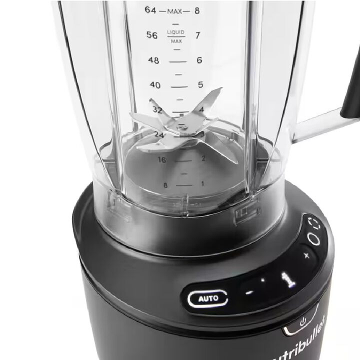 SmartSense Blender Combo NBF550DG,. Batidora de Vaso con 5 Velocidades + Función Pulse, Jarra 1.89l, Vaso 946ml y con Asa 710ml, Ciclo Automático Inteligente, Tapa para Llevar, 1500W, Negro