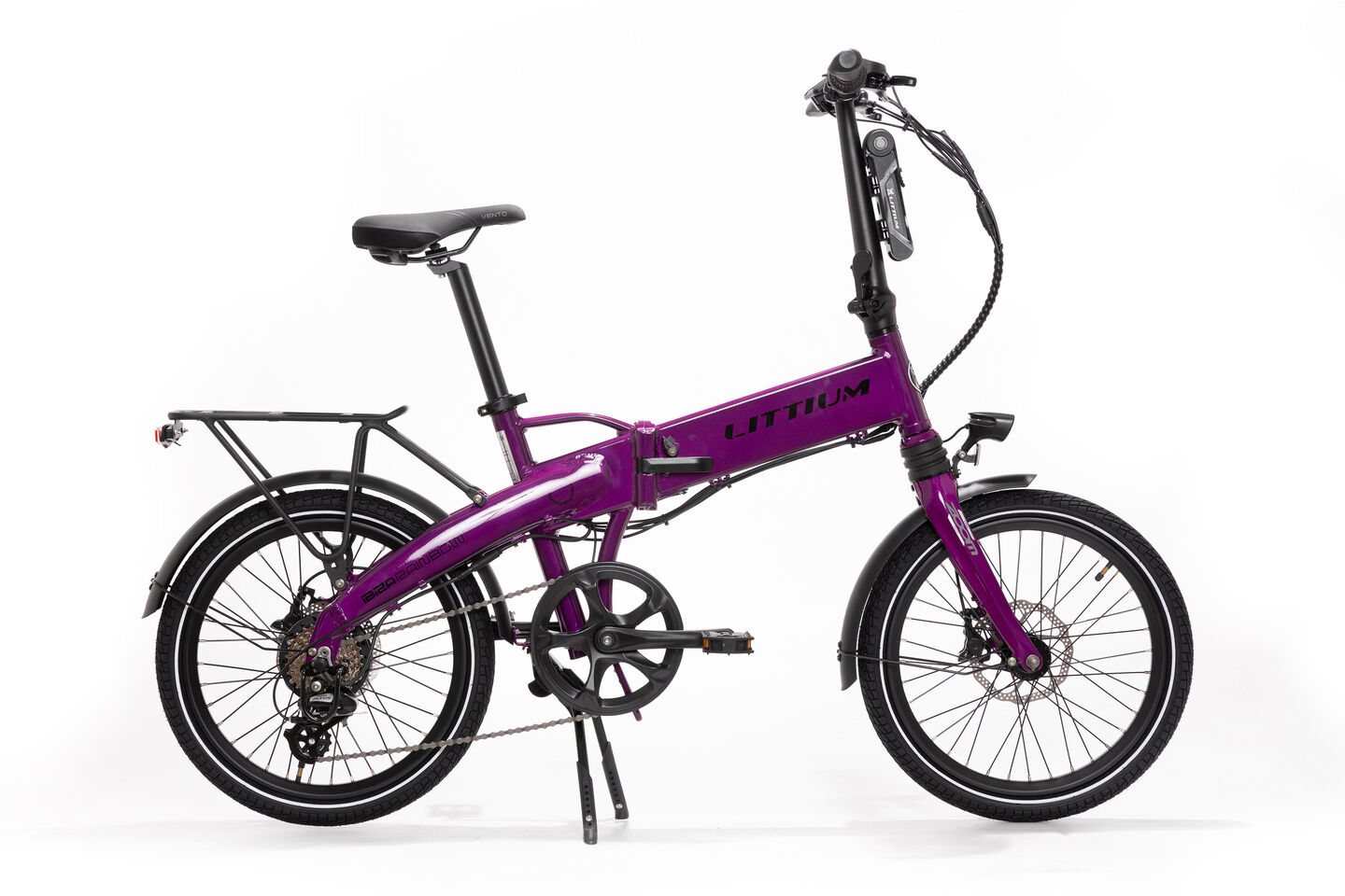 Bicicleta El&eacute;ctrica Plegable Purple Bater&iacute;a 10,4Ah