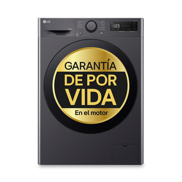 Lava-secadora 10 kg/6 kg inox grafito con AI DD™, TurboWash 360°, Steam™ y Wi-Fi.