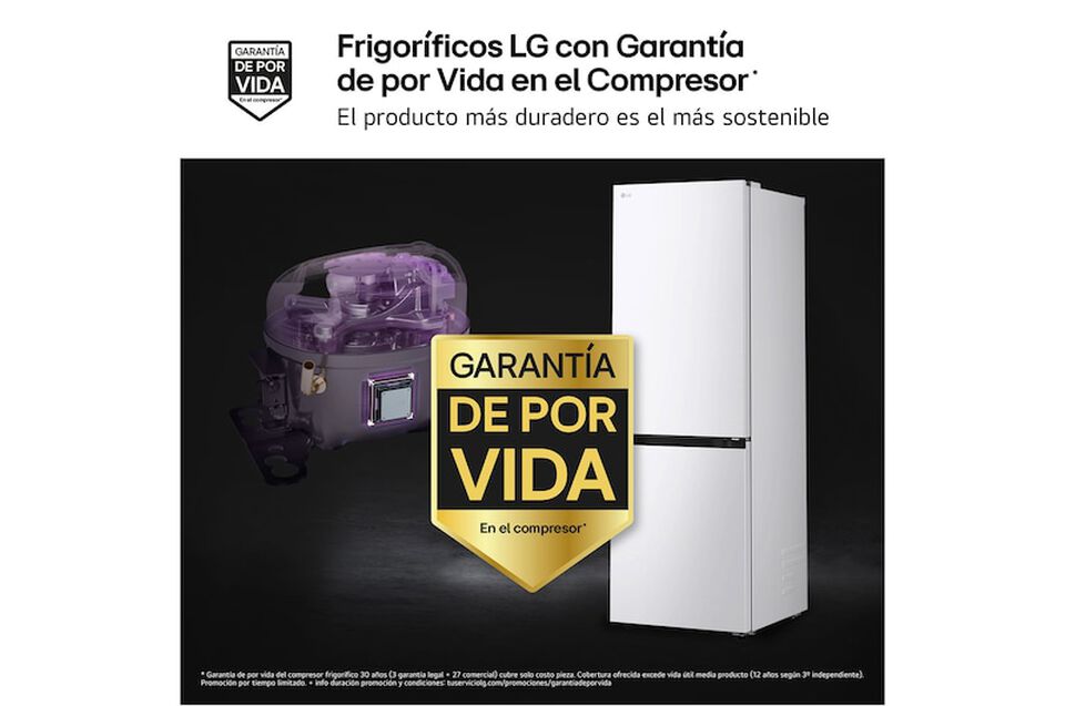 Frigor&iacute;fico Combi LG GBBSJ10ESW, 333L, No Frost, DoorCooling+, Blanco, Clase E