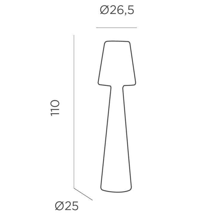 L&aacute;mpara pie Lola 110 Bater&iacute;a Luz RGB + fr&iacute;a