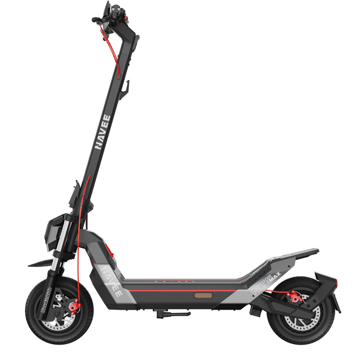 <p>Patinete El&eacute;ctrico Navee NT5 MAX. Este patinete el&eacute;ctrico de 1900W de potencia m&aacute;xima alcanza hasta 50 km/h y ofrece una autonom&iacute;a de hasta 83 km. Suspensi&oacute;n avanzada, frenos de disco + EABS y tecnolog&iacute;a inteligente con desbloqueo autom&aacute;tico.</p>