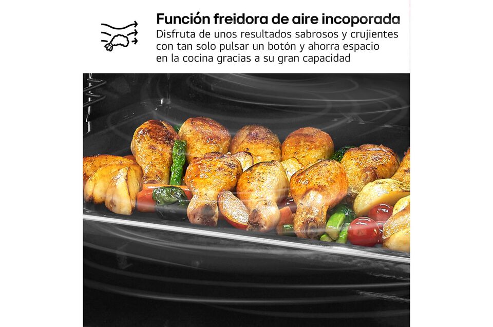 Horno Pirolítico LG, 72 L, Clasificación A, Convección, Acero