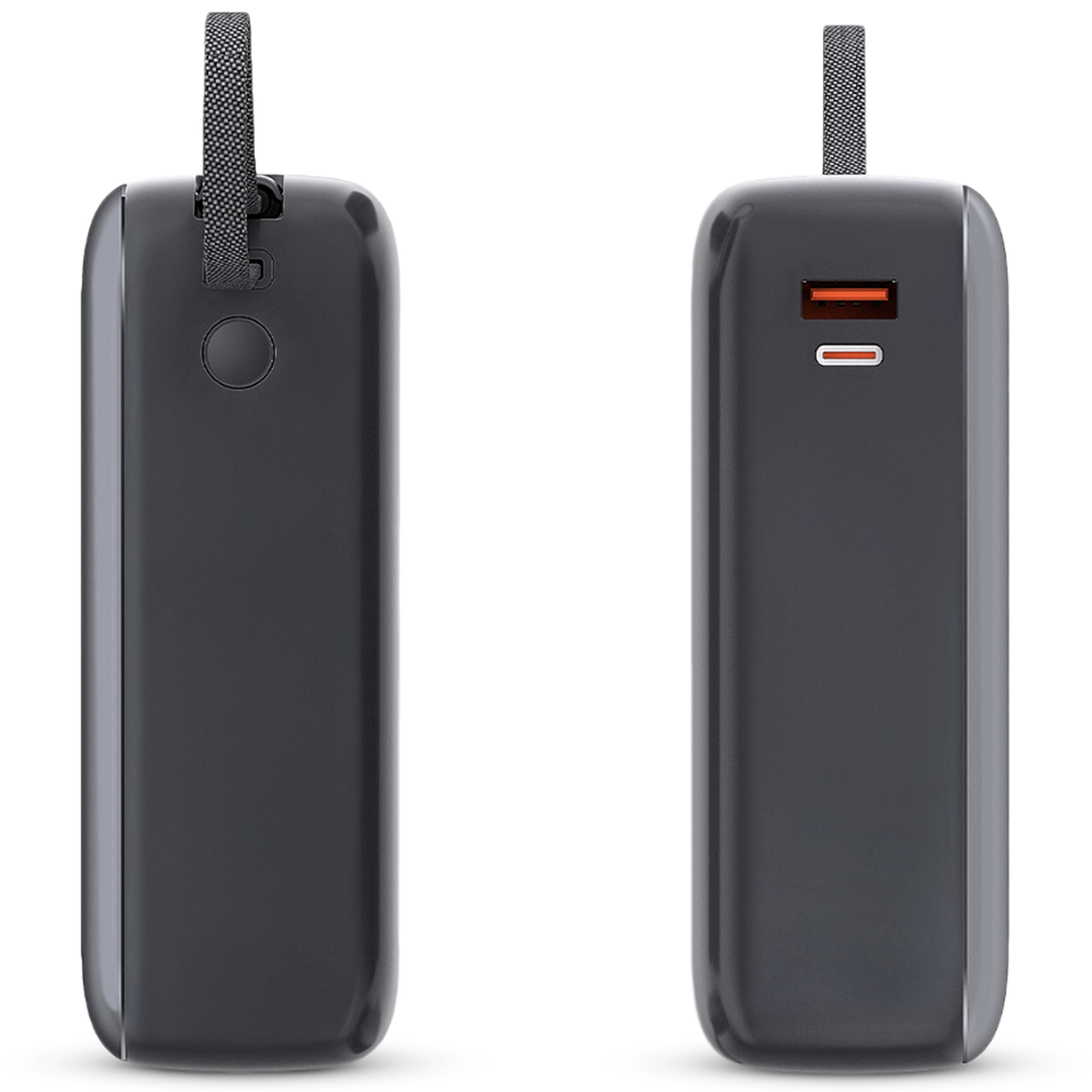 La power bank KSIX de 30.000 mAh es la solución definitiva para quienes necesitan una carga rápida y fiable en todo momento. Con una potencia de salida de hasta 65W y compatibilidad con la tecnología de carga rápida Power Delivery 3.0, es capaz de cargar dispositivos de alto rendimiento, incluidos portátiles, smartphones, tablets y más. Su diseño incorpora un cable USB-C integrado, eliminando la necesidad de cables adicionales para una carga más cómoda. La power bank KSIX de 30.000 mAh es la solución definitiva para quienes necesitan una carga rápida y fiable en todo momento. Con una potencia de salida de hasta 65W y compatibilidad con la tecnología de carga rápida Power Delivery 3.0, es capaz de cargar dispositivos de alto rendimiento, incluidos portátiles, smartphones, tablets y más. Su diseño incorpora un cable USB-C integrado, eliminando la necesidad de cables adicionales para una carga más cómoda.