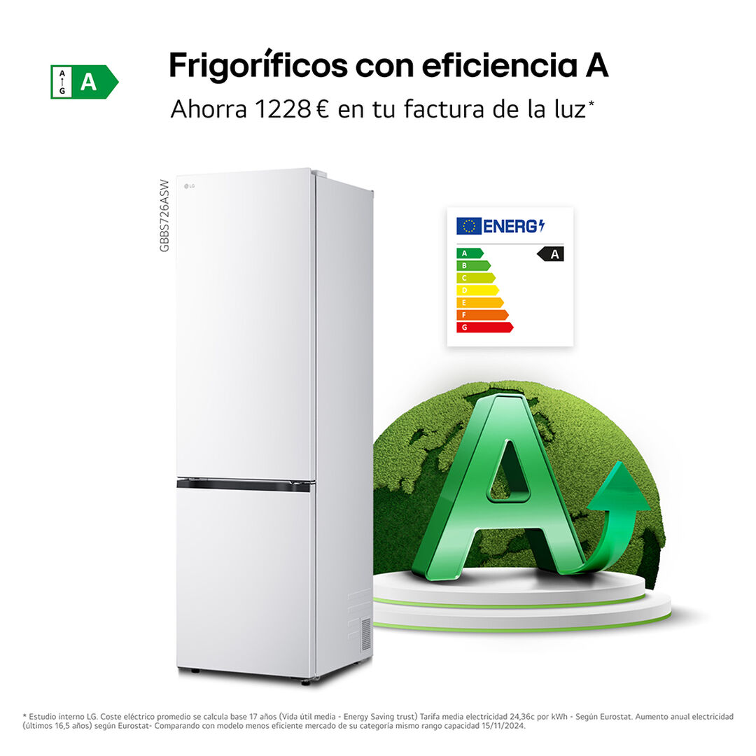 Frigor&iacute;fico Combi GBBS726ASW 375L