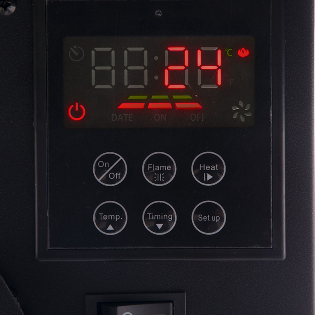 Chimenea el&eacute;ctrica mural 2kW panor&aacute;mica CHE-510