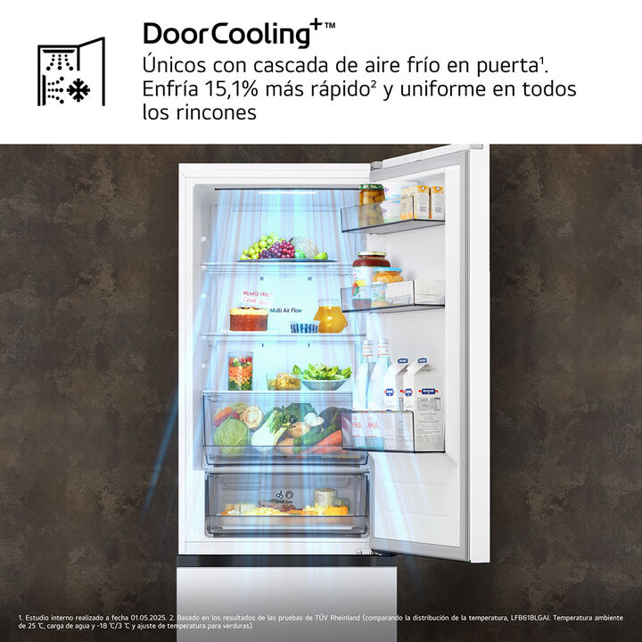 Frigor&iacute;fico Combi LG GBBSJ10ESW, 333L, No Frost, DoorCooling+, Blanco, Clase E