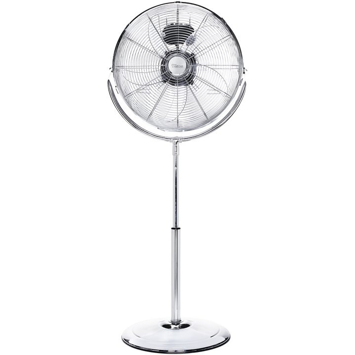 El potente ventilador de pie de alta velocidad Tristar enfr&iacute;a toda la habitaci&oacute;n gracias a su potente motor de 100 W y al cabezal de 45 cent&iacute;metros. Su exclusiva barra redonda permite girar el ventilador verticalmente 360 grados. Gracias a los tres ajustes de flujo de aire le ser&aacute; f&aacute;cil escoger entre una brisa refrescante o un fuerte viento.