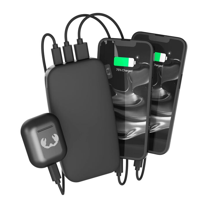 Nuestros últimos Powerbanks tienen un diseño suave y, gracias a la función de carga rápida, son más rápidos que nunca. Con 20W Power Delivery sus dispositivos estarán listos para funcionar antes de que se de cuenta. El Powerbank 18000 mAh puede cargar su teléfono hasta 6 veces y su tablet hasta 3 veces. 
· Carga ultrarrápida con suministro de energía de 20 W 
· Carga hasta el 50% en 30 min 
· 6 características de seguridad 
· Aprobado para avión Nuestros últimos Powerbanks tienen un diseño suave y, gracias a la función de carga rápida, son más rápidos que nunca. Con 20W Power Delivery sus dispositivos estarán listos para funcionar antes de que se de cuenta. El Powerbank 18000 mAh puede cargar su teléfono hasta 6 veces y su tablet hasta 3 veces. 
· Carga ultrarrápida con suministro de energía de 20 W 
· Carga hasta el 50% en 30 min 
· 6 características de seguridad 
· Aprobado para avión