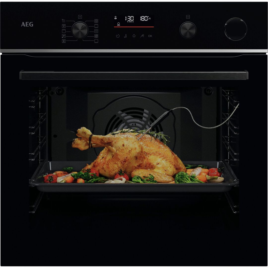 Horno pirol&iacute;tico de vapor Serie 6000 SenseCook con SteamCrisp y Display LED Explore con WiFi, de 72 litros, 9 funciones + 45 programas autom&aacute;ticos, sonda t&eacute;rmica
