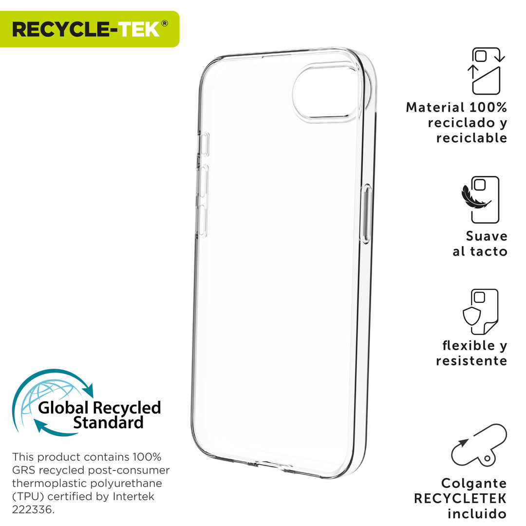 La protecci&oacute;n del medio ambiente es, hoy en d&iacute;a, una preocupaci&oacute;n en todo momento, junto a la preocupaci&oacute;n de proteger nuestro Smartphone. Con las fundas recycletek de muvit for change, proponemos una gama de fundas reciclables, fabricadas con fundas usadas y viejas. Una manera responsable de proteger nuestro smartphone. Porque contribuir en la lucha contra la contaminaci&oacute;n y proteger nuestro eco sistema, debe formar parte de nuestros gestos cotidianos.