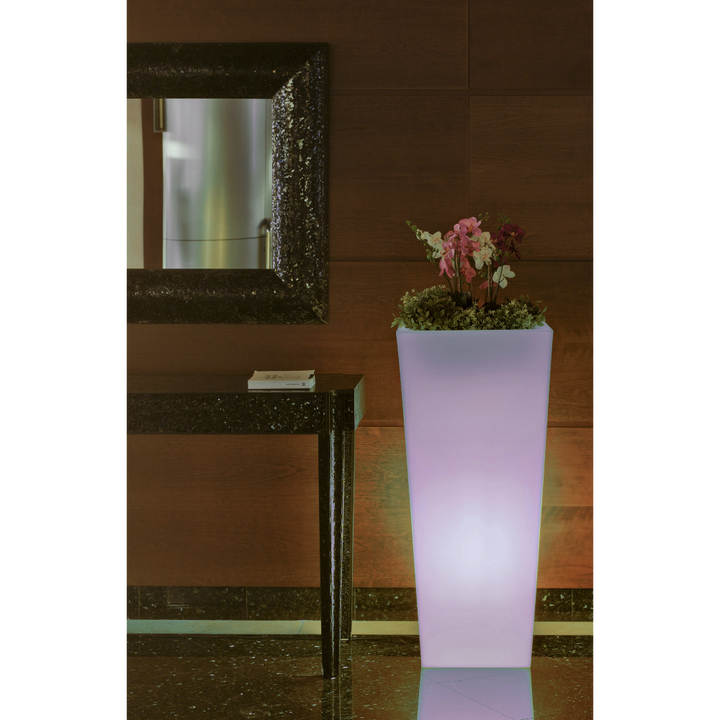 Macetero Melisa 40 Solar & Bater&iacute;a Luz RGBWW