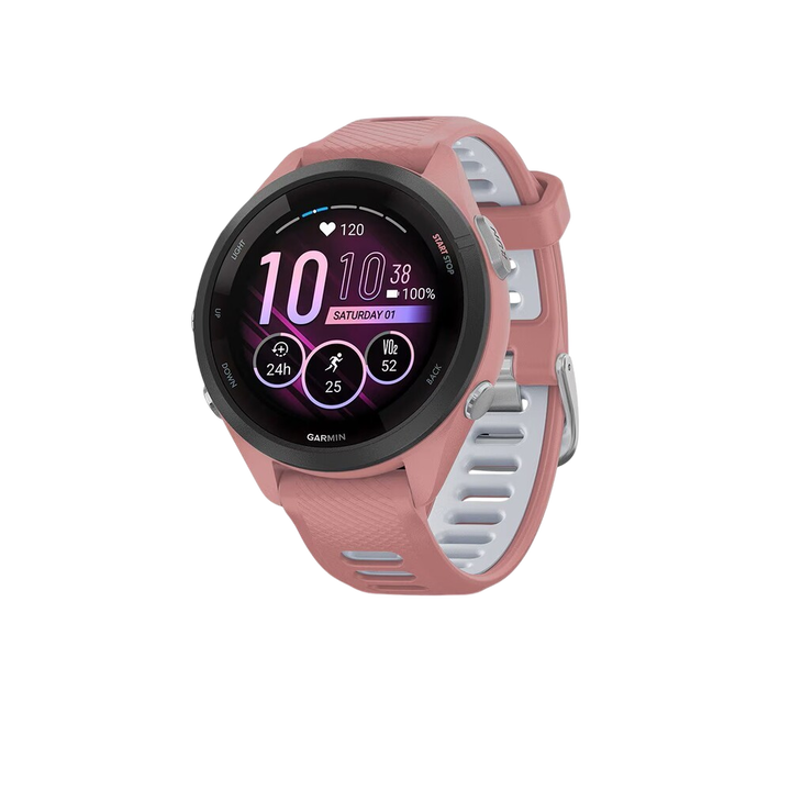 Entrena de maravilla con la serie Forerunner&reg; 265 de Garmin. Con estos relojes inteligentes puedes mejorar tu ritmo, aumentar tu rendimiento y acercarte a tus objetivos personales. Gracias a la brillante pantalla AMOLED de 1,1 o 1,3 pulgadas, as&iacute; como al funcionamiento t&aacute;ctil y con botones, puedes configurar los ajustes de forma intuitiva y r&aacute;pida. Caracter&iacute;sticas innovadoras de entrenamiento, como la preparaci&oacute;n para entrenar, te dan informaci&oacute;n sobre si est&aacute;s listo para tu pr&oacute;xima sesi&oacute;n de entrenamiento seg&uacute;n el estado del entrenamiento, el tiempo de recuperaci&oacute;n y la variabilidad de la frecuencia card&iacute;aca.