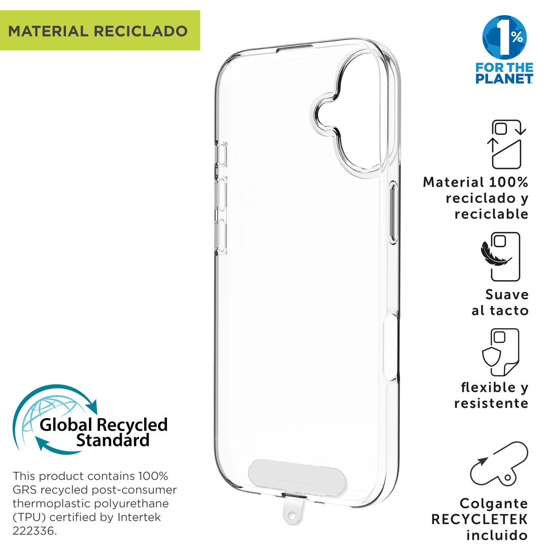 La protección del medio ambiente es, hoy en día, una preocupación en todo momento, junto a la preocupación de proteger nuestro Smartphone. Con las fundas recycletek de muvit for change, proponemos una gama de fundas reciclables, fabricadas con materiales reciclados. Una manera responsable de proteger nuestro smartphone. Porque contribuir en la lucha contra la contaminación y proteger nuestro ecosistema, debe formar parte de nuestros gestos cotidianos.