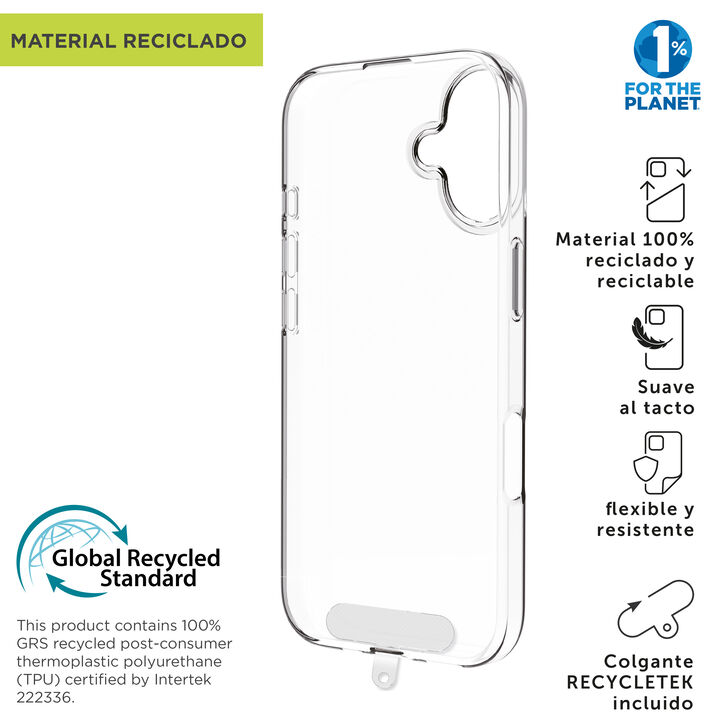 La protección del medio ambiente es, hoy en día, una preocupación en todo momento, junto a la preocupación de proteger nuestro Smartphone. Con las fundas recycletek de muvit for change, proponemos una gama de fundas reciclables, fabricadas con materiales reciclados. Una manera responsable de proteger nuestro smartphone. Porque contribuir en la lucha contra la contaminación y proteger nuestro ecosistema, debe formar parte de nuestros gestos cotidianos.