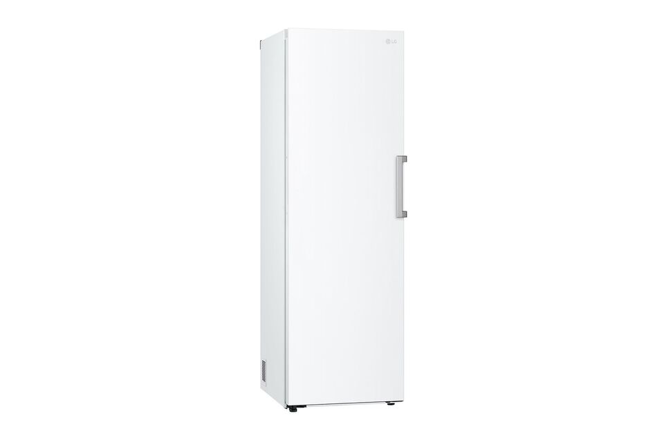 Congelador vertical 324 L blanco sin escarcha, compresor eficiente y congelación rápida.