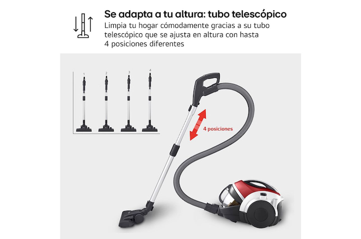 Aspirador sin bolsa LG Kompressor 650W con sistema de compresión de polvo