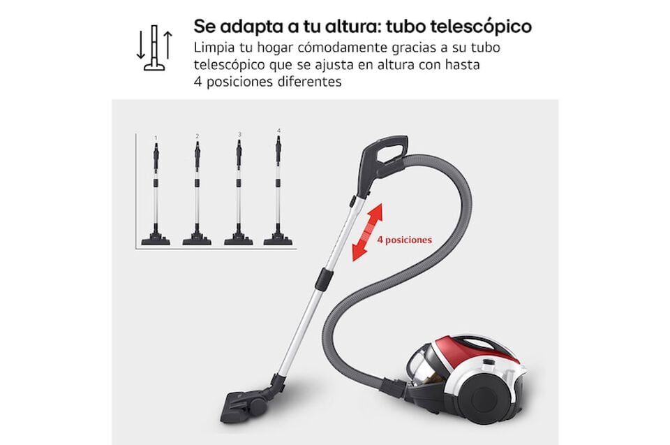 Aspirador sin bolsa LG Kompressor 650W con sistema de compresión de polvo