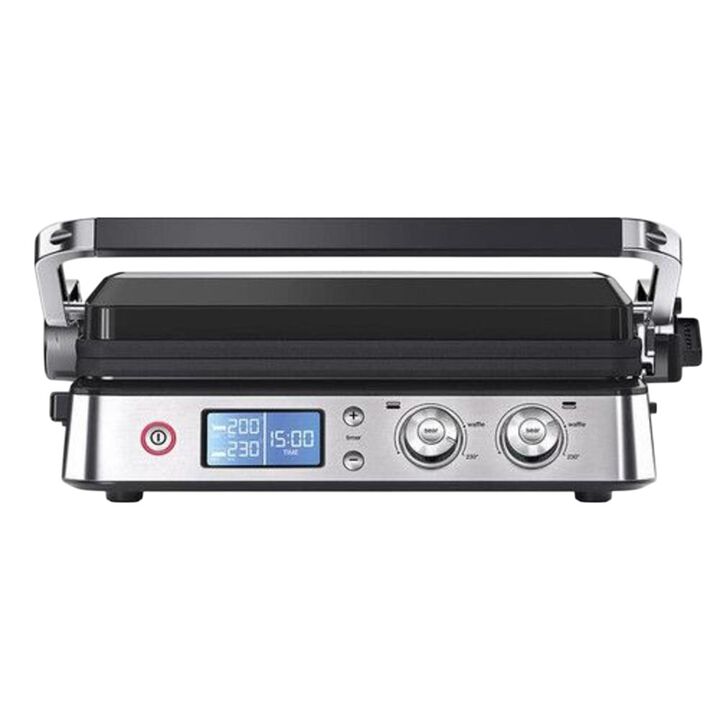 Grill Braun de 2000W con placas desmontables, superficie antiadherente, bandeja recoge-grasa y mango fr&iacute;o; ideal para cocinar para hasta 8 personas.