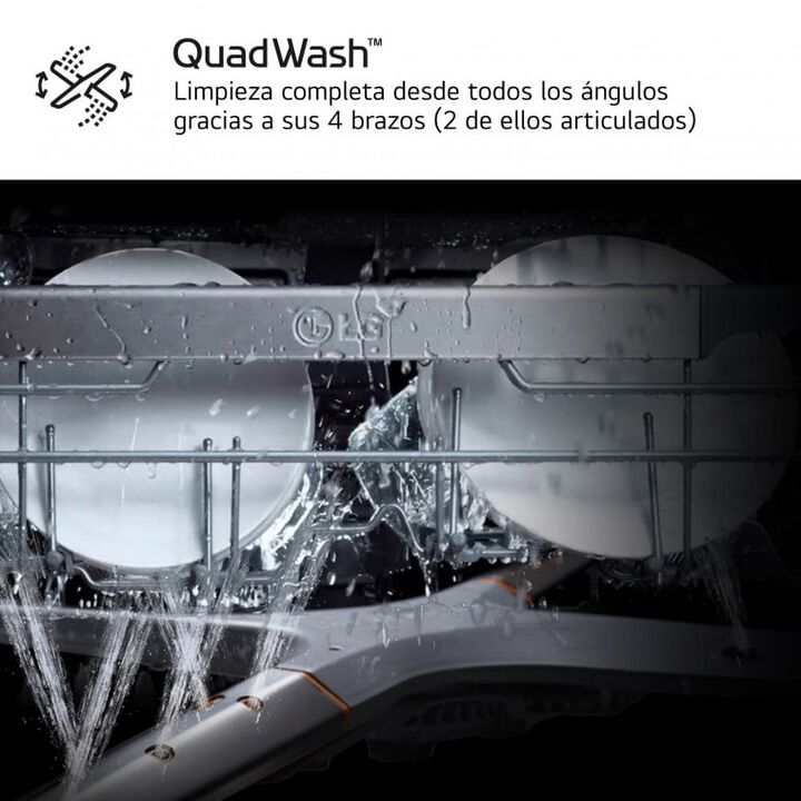 Lavavajillas 14 servicios Inox con QuadWash, autodiagn&oacute;stico y rack flexible.