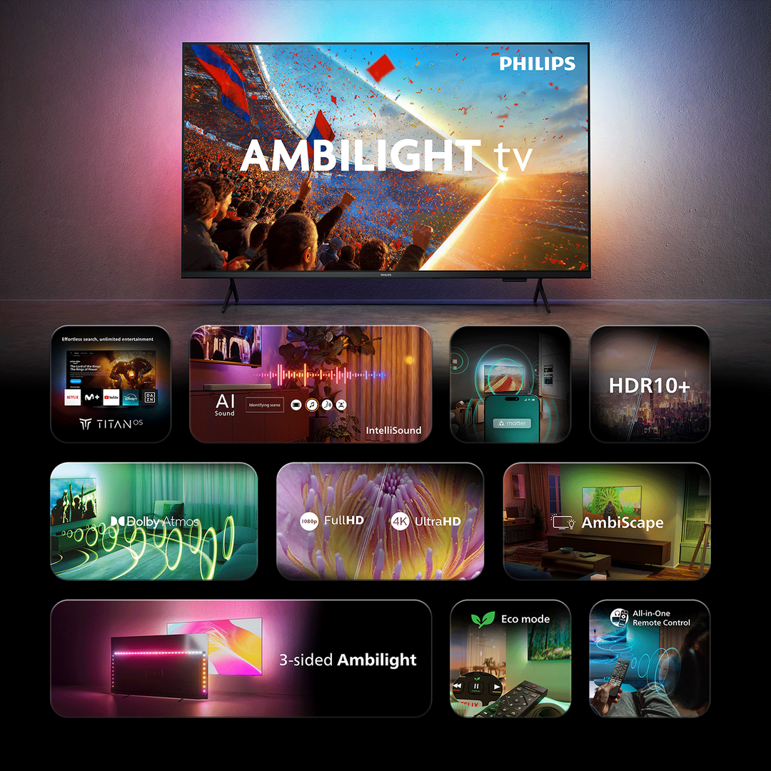 43" 4K LED Ambilight Smart TV