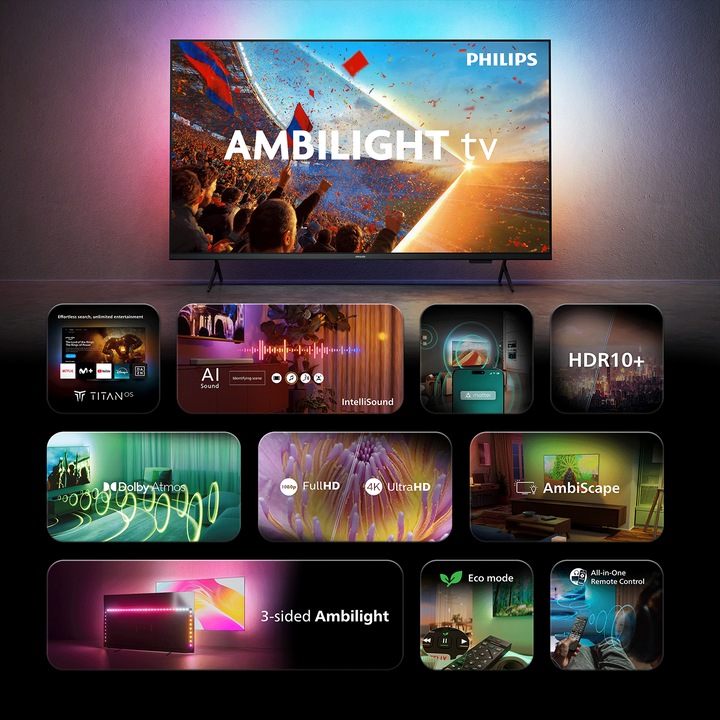 43" 4K LED Ambilight Smart TV